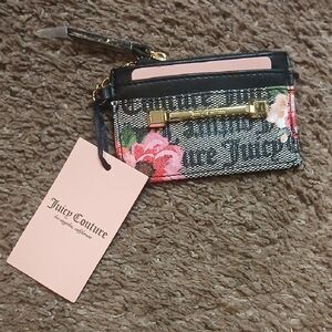 Juicy Couture Floral Mini Zip Wallet
